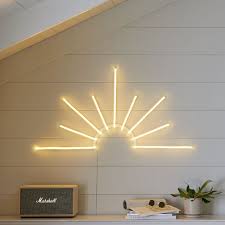 Sun Burst Led Wall Light Pottery Barn