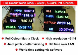 Led World Time Clock At Rs 12000