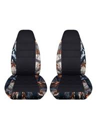 Camouflage And Black Car Seat Covers