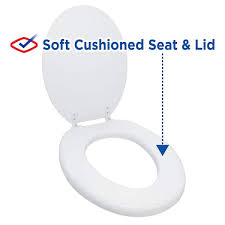 Clorox Antimicrobial Elongated Soft Cushioned Toilet Seat White