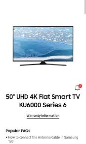 Samsung Smart Tv 50 Inch Model No