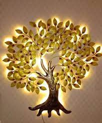 Iron Golden Tree Metal Wall Decor Size