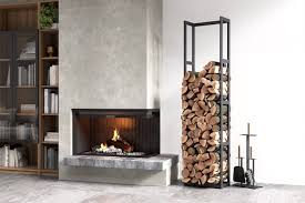 Extra Large Modern Steel Firewood Rack