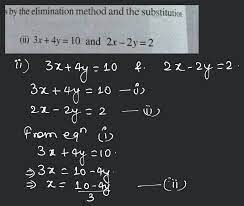 Elimination Method And The Substitution