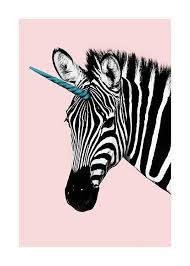Unicorn Zebra Poster