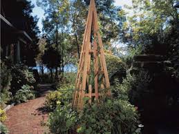 Rustic Natural Cedar Pyramid Trellis