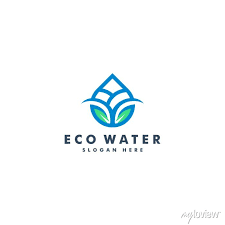 Water And Leaf Logo Design Nature Icon