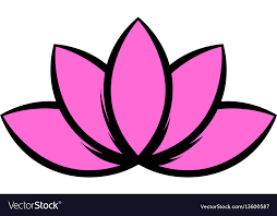 Lotus Flower Icon Cartoon Royalty Free