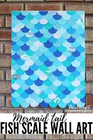 Mermaid Fish Scales Papercraft Wall Art Diy