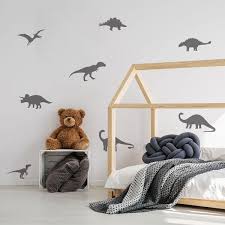 Tempaper Dinosaur L And Stick Wall Decals Gray