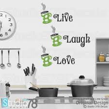 Live Laugh Love Wall Decal Coffee Cup