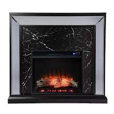 Electric Fireplace In Antique Silver