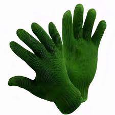 Normal Green Cotton Soft Hand Gloves