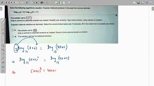 Following Logarithmic Equation