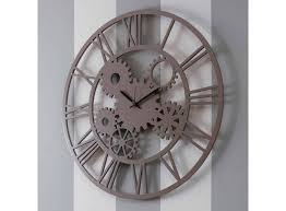 Large Shabby Wooden Wall Clock With