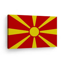 Macedonia Flag Canvas Or Metal Wall Art