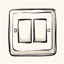 Electrical Switch Icon In Doodle Sketch