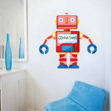 Personalized Robot Wall Decal Custom