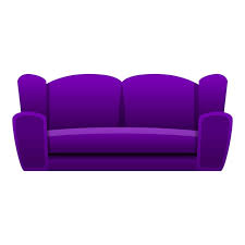Purple Sofa Icon Cartoon Of Purple Sofa