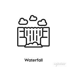 Waterfall Icon Vector Sign Symbol