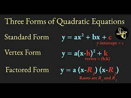 Three Forms Of Quadratic Equations