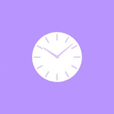 Purple Clock Clock Icon Clock