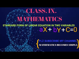 Linear Equation In Two Variables Ax