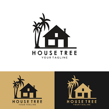 Palm Tree House House Logo Vector Icon