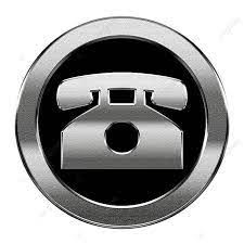Phone Icon Silverisolated On White