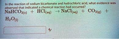 In The Reaction Of Sodium Bicarbonate