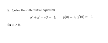 Solve The Diffeial Equation Y