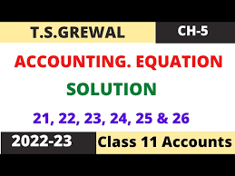 Accounting Equation Chapter 5 T S