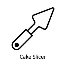 Cake Slicer Vector Outline Icon Design