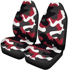 Set Of 2 Car Seat Covers Camouflage