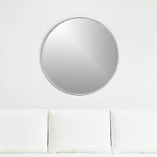 Edge Silver Round 36 Wall Mirror
