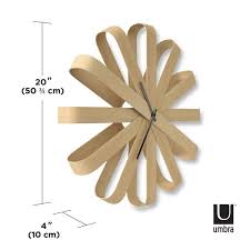 Umbra Ribbonwood Wall Clock 20 25in