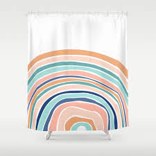 Modern Rainbow Shower Curtain By Modern