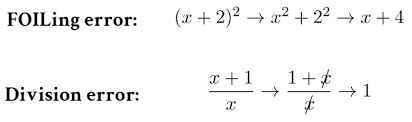 Students Fix Their Algebraic Mistakes