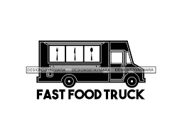 Fast Food Truck Icon Logo Spoon Fork