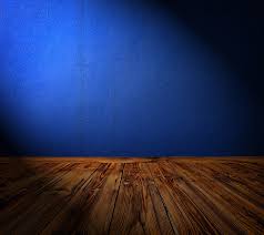Blue Wall Spotlight Floor Hardwood