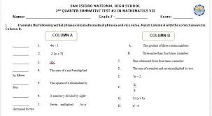 Mathematical Phrases And Vice Versa
