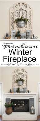 My Farmhouse Winter Fireplace Decor