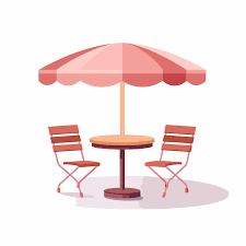Vector Flat Icon A Cozy Outdoor Dining