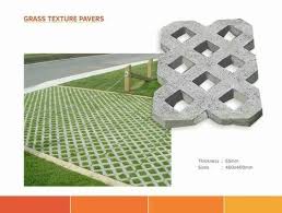 Artificial Textured Grass Paver Size