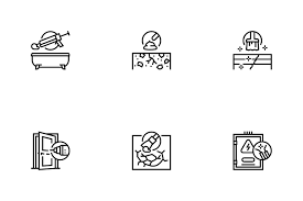 48 Tile Repair Line Icon Packs Free