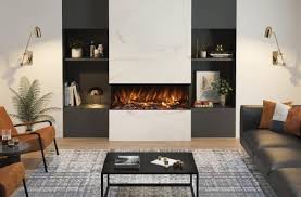 Media Wall With A Fireplace