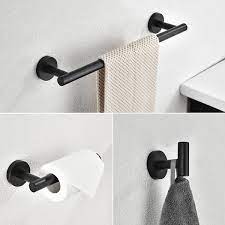 Matte Black Bathroom Towel Rack Set