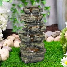Tall Outdoor 5 Tier Water Fountain
