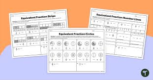 Equivalent Fractions Worksheet Pack