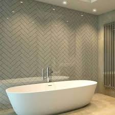 Herringbone Tiles White Acrylic Shower